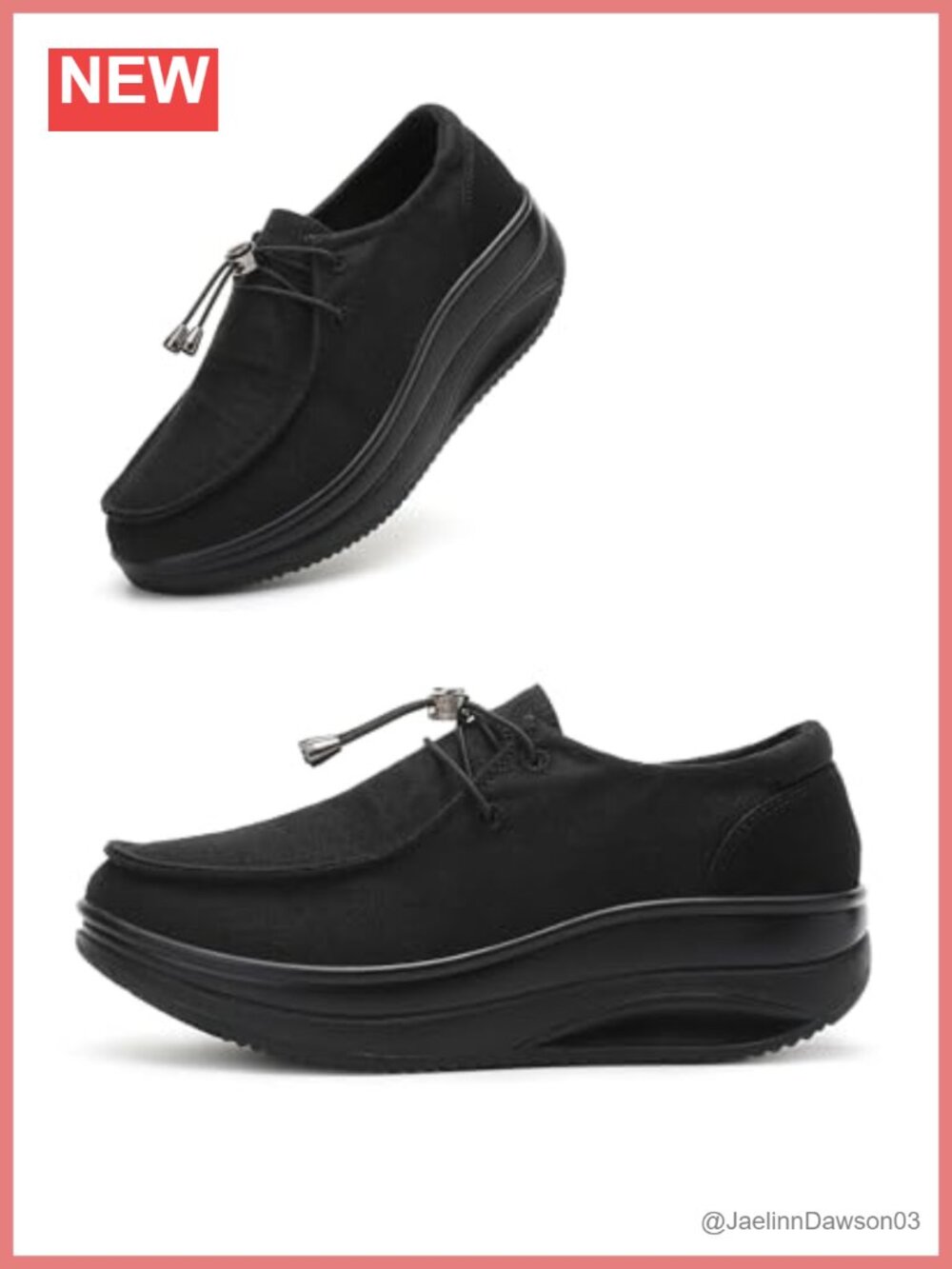 Orthopedic Platform Loafers 2 Inch Rocker Sole Comfort Slip-On